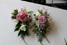 Pink seasonal corsages